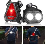 🏃 b-right led running chest light - usb rechargeable running lights for runners, 90° adjustable beam, back warning light - ideal for joggers, camping, and outdoor adventure логотип