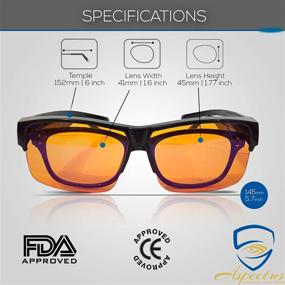 img 3 attached to 💻 Aspectus Fitover Computer Glasses - Amber Orange - Anti-Blue Light Blocking - Prescription Eyeglasses Fit - Improve Sleep Quality - Alleviate Eyestrain, Migraine Headaches, and Insomnia - for Men & Women