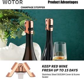 img 2 attached to WOTOR Champagne Stoppers Stainless Sparkling Food Service Equipment & Supplies