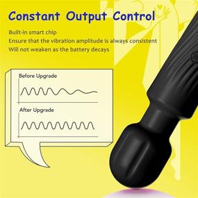 img 2 attached to Obsidian Black Personal Wand Massager - Powerful & Cordless - 20 Patterns & 5 Speeds - Memory Feature - Rechargeable - Constant Output Control - Ideal for Back and Neck Relief