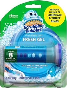 img 3 attached to 🚽 Scrubbing Bubbles Toilet Bowl Cleaning Gel Starter Kit, Glade Rainshower Scent, Includes Dispenser and 6 Stamps