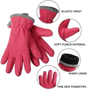 img 1 attached to ❄️ Cold Weather Accessories: 2-Piece Winter Windproof Balaclava Ski Cover + 2 Pairs of Soft Fleece Gloves for Boys and Girls (Ages 3-9)