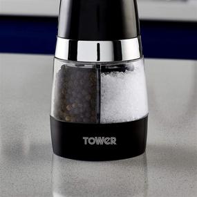 img 1 attached to Enhance Your Dining Experience: Tower 🍽️ Duo Electric Salt/Pepper Mill in Sleek Black Design