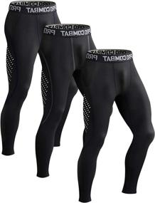 img 4 attached to 🏃 Ultimate Performance Men's Compression Pants: Quick-Dry Running Tights for Workouts, Training, Gym