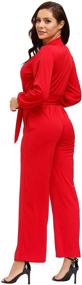 img 3 attached to 👗 Ophestin Womens Sleeve Jumpsuit Rompers: Trendy Women's Clothing & Stylish Jumpsuits, Rompers, and Overalls