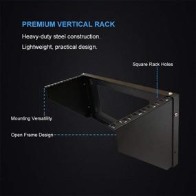 img 1 attached to 📦 Efficient Storage Solution: Kenuco 19 Inch Steel Vertical Wall Mount Server Rack (Black-4U)