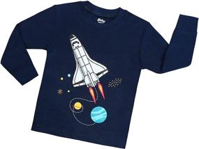 img 3 attached to 🚀 Christmas Rocket Pajamas for Boys | 100% Cotton | Sizes 2-7 Years