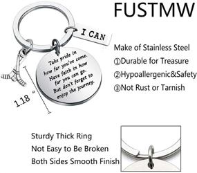 img 2 attached to 🏒 FUSTMW Ice Hockey Keychain: Perfect Gift for Hockey Team and Players, Inspiring Senior Gift for Boys and Girls