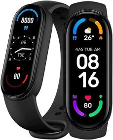 img 3 attached to RTIENWE Smart Bracelet: Advanced Sports Tracker with Heart Rate Monitor, Sleep & Activity Monitoring, Pedometer, Calorie Tracking, Message Notifications, Water Resistant - Black