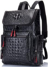 img 3 attached to Boshiho Leather Backpack Fashion Crocodile