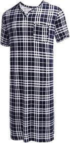 img 3 attached to Comfortable Men's Ekouaer Nightshirt Kaftan Nightgown for Sleep and Relaxation in X-Large Size