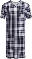 comfortable men's ekouaer nightshirt kaftan nightgown for sleep and relaxation in x-large size логотип