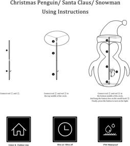 img 1 attached to Bstge Penguin Christmas Lights: Indoor/Outdoor Decorations for Home, Garden, Party & Yard