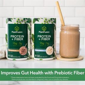 img 1 attached to 🌱 PlantFusion Protein + Fiber: Pea Protein Powder Dietary Supplement, 100% Vegan & Kosher, Non-GMO, 15g Protein + 5g Fiber, Vanilla Bean Flavor (10 Servings) - 9.06oz