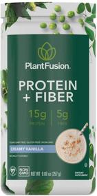 img 4 attached to 🌱 Пищевая добавка PlantFusion Protein + Fiber: гороховый протеин в порошке, 100% вегетарианский и кашрутный, без ГМО, 15 г протеина + 5 г волокна, ванильный вкус боба (10 порций) - 9,06 унций