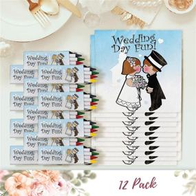 img 2 attached to 🎨 Fun-filled Wedding Coloring Books for Children - 12 Activity Pads with Crayons - Perfect Kids' Wedding Favors