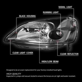 img 3 attached to DNA Motoring HL OH HC01 BK CL1 Headlight Passenger