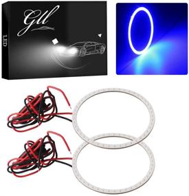 img 4 attached to GrandviewTM 2X 70Mm 60SMD COB Led Angel Eyes Headlight Halo Ring Warning Lamp-Blue