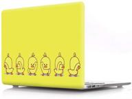 hrh dancing yellow duck design pc hard cover for macbook new pro 13 case m1 a2338 with touch bar a2159 a1706 a1989/a2289/a2251/a2338 without touch bar a1708 a1988(2020 2019 2018 2017 2016 release) logo