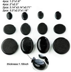 img 3 attached to 🌋 OUDI LINE Basalt Massage Rocks: 12pcs Hot Stone Premium Set for Professional or Home Spa - Relax, Heal, and Relieve Pain