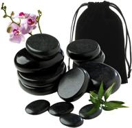 🌋 oudi line basalt massage rocks: 12pcs hot stone premium set for professional or home spa - relax, heal, and relieve pain logo