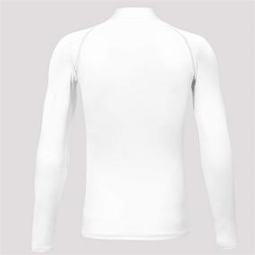 img 1 attached to TELALEO Youth Boys' Girls' Thermal Compression Shirt: Long Sleeve Fleece Lined Base Layer for Athletic Football Undershirt