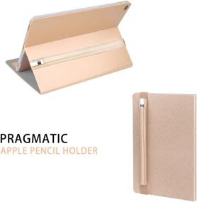 img 1 attached to 🖊 Doormoon Gold Leather Pencil Holder for iPad 2018/ iPad Air/ 9.7/ Pro 9.7/ Pro 10.5/12.9/ Pro 12.9 - Detachable Elastic Sleeve Pocket for Apple Pencil 2nd Gen