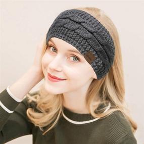 img 1 attached to 🧣 Loritta 2 Pack Headbands for Women: Winter Warm Cable Knit Ear Warmer & Thick Head Wrap with Fuzzy Fleece Lining - Perfect Gifts for Women