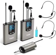 travor dual wireless lavalier microphone system - headset/lapel mics with noise reduction for dslr camera, smartphones, pa speaker, podcasts, youtube, interviews, vlogging, video recording logo