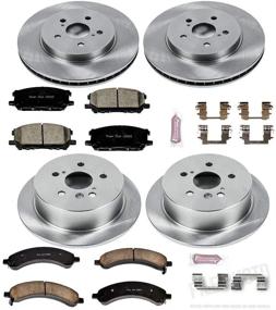 img 1 attached to 🔒 Enhance Stopping Power with Power Stop KOE4530 Autospecialty Brake Kit - Front and Rear OE Brake Rotors with Ceramic Brake Pads