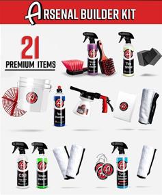 img 3 attached to 🚗 Experience Complete Car Care with Adam's Arsenal Builder 21 Item Car Wash Kit - Ultimate Detailing & Cleaning Package including Foam Gun Wash Soap, Car Wax, Glass Window Cleaner, Tire & Wheel Cleaner, Interior Cleaner, Towels, and Tire Shine