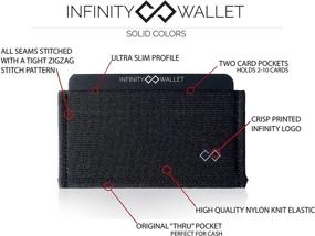img 1 attached to Infinity Wallet Minimalist Women Black Women's Handbags & Wallets for Wallets