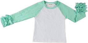 img 3 attached to Wennikids Little Long Sleeve T Shirt X Large for Girls - Tops, Tees & Blouses