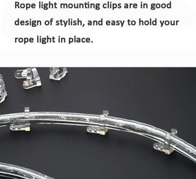 img 3 attached to 🔦 Gizhome 100 Pcs LED Rope Light Clips Holder - 100 Pack 1/2" Clear PVC Mounting Rope Light Mounting Clips (Includes 100pcs Rope Light Clips Holder + 200pcs Screws)