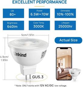 img 3 attached to 💡 Linkind Dimmable Halogen Equivalent: Превосходное освещение для любого пространства