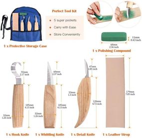 img 3 attached to 🔨 Rustark Wood Carving Tool Set - Complete 27 Piece Kit for Woodworking Crafts + Carving Knives, Cut Resistant Gloves, and More!