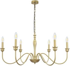 img 2 attached to Wellmet Farmhouse Chandelier Люстры Industrial