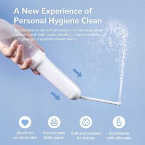 img 3 attached to 🚿 Convenient and Compact MERONG Portable Travel Electric Bidet Sprayer - Ideal for Personal Hygiene, Baby Care, and Outdoor Traveling