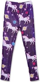 img 4 attached to Stunning Digital Mermaid-Colored Leopard Leggings: Trendy Girls' Clothing for Leggings