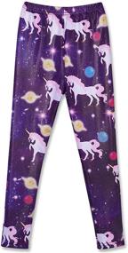 img 3 attached to Stunning Digital Mermaid-Colored Leopard Leggings: Trendy Girls' Clothing for Leggings