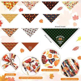 img 3 attached to Thanksgiving Bandanas Accessories Patterned Triangle