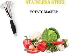 img 1 attached to 🥔 TEELY Potato Masher - The Ultimate Cooking and Kitchen Gadget for Easy and Efficient Mashing of Potatoes, Vegetables, and Fruits