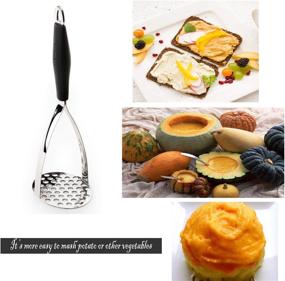 img 2 attached to 🥔 TEELY Potato Masher - The Ultimate Cooking and Kitchen Gadget for Easy and Efficient Mashing of Potatoes, Vegetables, and Fruits