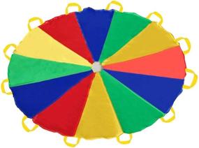 img 4 attached to 🎪 Sonyabecca 12 Foot Parachute with 12 Handles: Perfect Kids' Play Tent Game for Cooperative Fun and Birthday Gifting