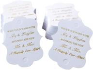🎉 kingsnow 100 pack wedding ribbon wand favor tags: perfect exit wand tags for a memorable wedding send off! logo
