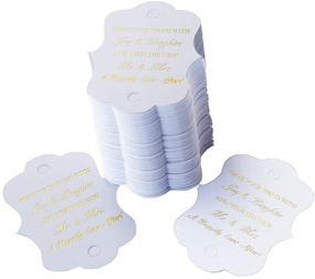 img 2 attached to 🎉 Kingsnow 100 Pack Wedding Ribbon Wand Favor Tags: Perfect Exit Wand Tags for a Memorable Wedding Send Off!