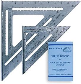 img 4 attached to SWANSON Tool Co., Inc SW1201K Speed Square Value Pack - 7 🔧 inch & Big 12 Speed Square (No Layout Bar) with Bonus Blue Book