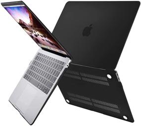 img 2 attached to Чехол MOSISO для MacBook Air 13 дюймов 2020 2019 2018 - A2337 M1 A2179 A1932, Retina Display, совместим с Touch ID, жесткий чехол и клавиатурный чехол, салфетка, черный