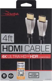 img 3 attached to Rocketfish 4 ft HDMI Cable: Superior 18GBps Ultra HD 4Kx2K & 1080p Quality