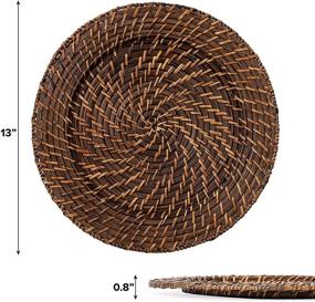 img 2 attached to Enhance Your Dining Experience with Artera Wicker Rattan Charger Plates